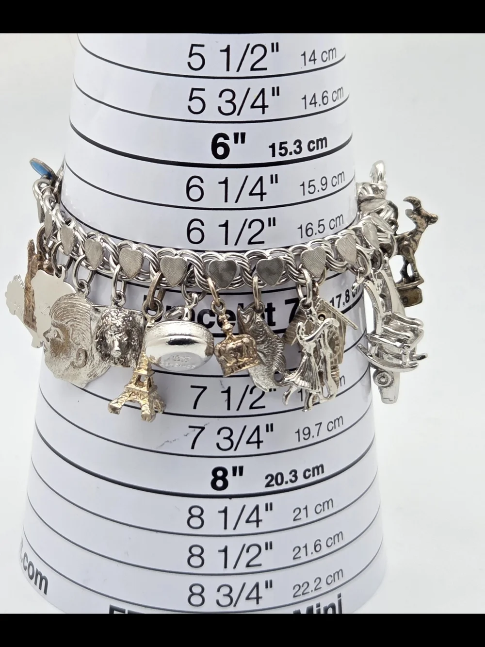 Heavy Vintage Jem Ster Sterling Charm Bracelet – 14 Sterling Charms 8